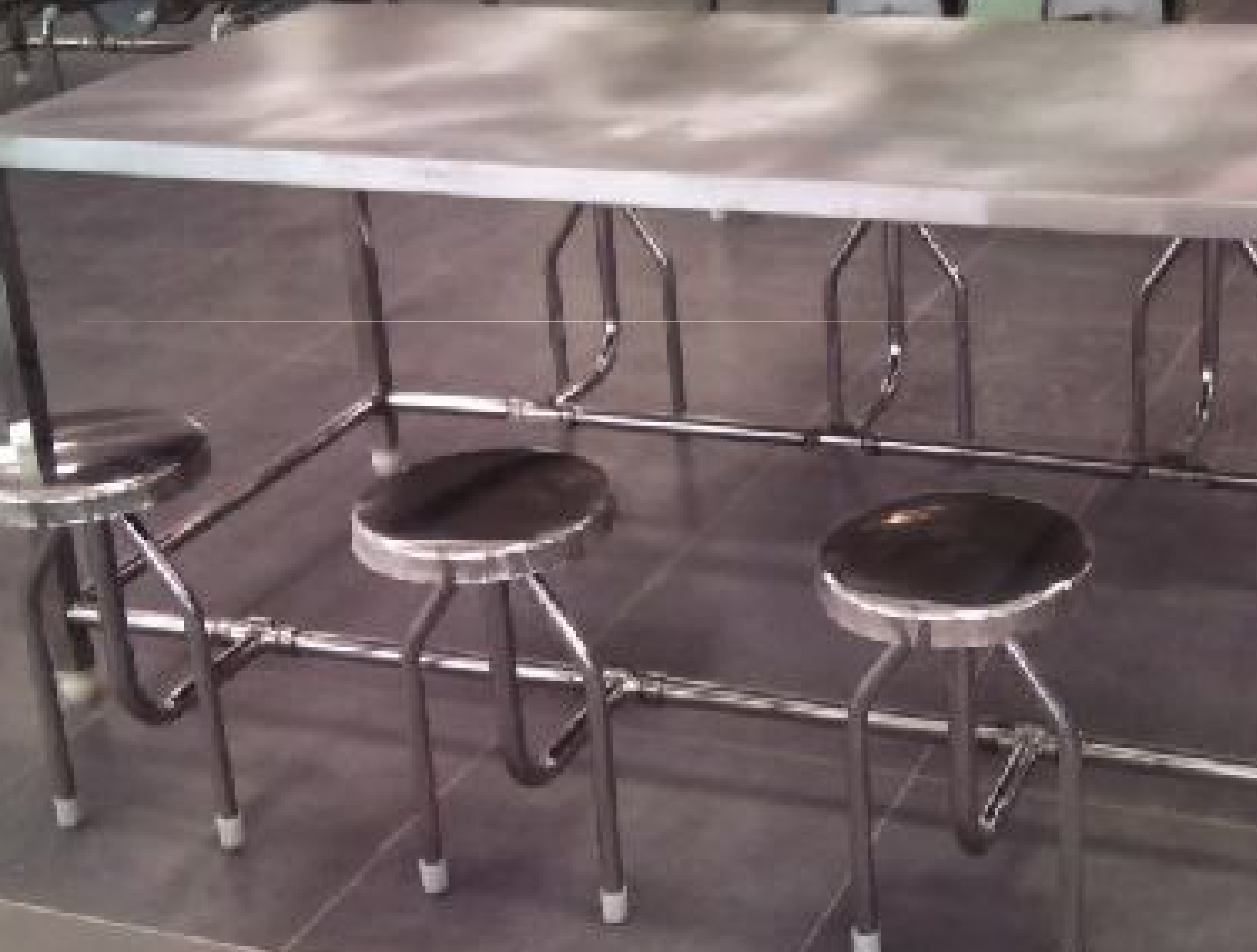 SS 6 Seater Dining Table With Folding Chair